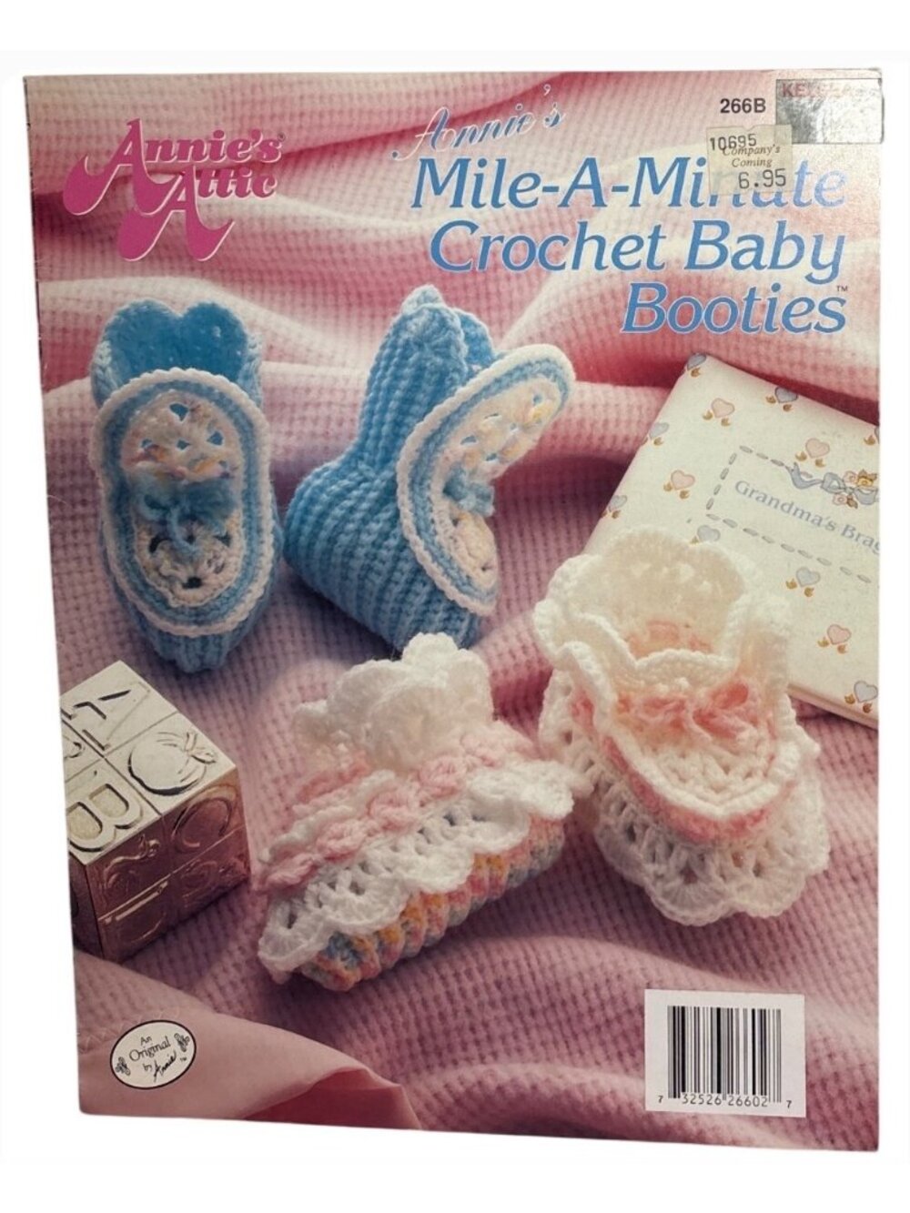 Annies Mile A Minute Crochet Baby Booties Pattern Booklet 1991 6 Designs
